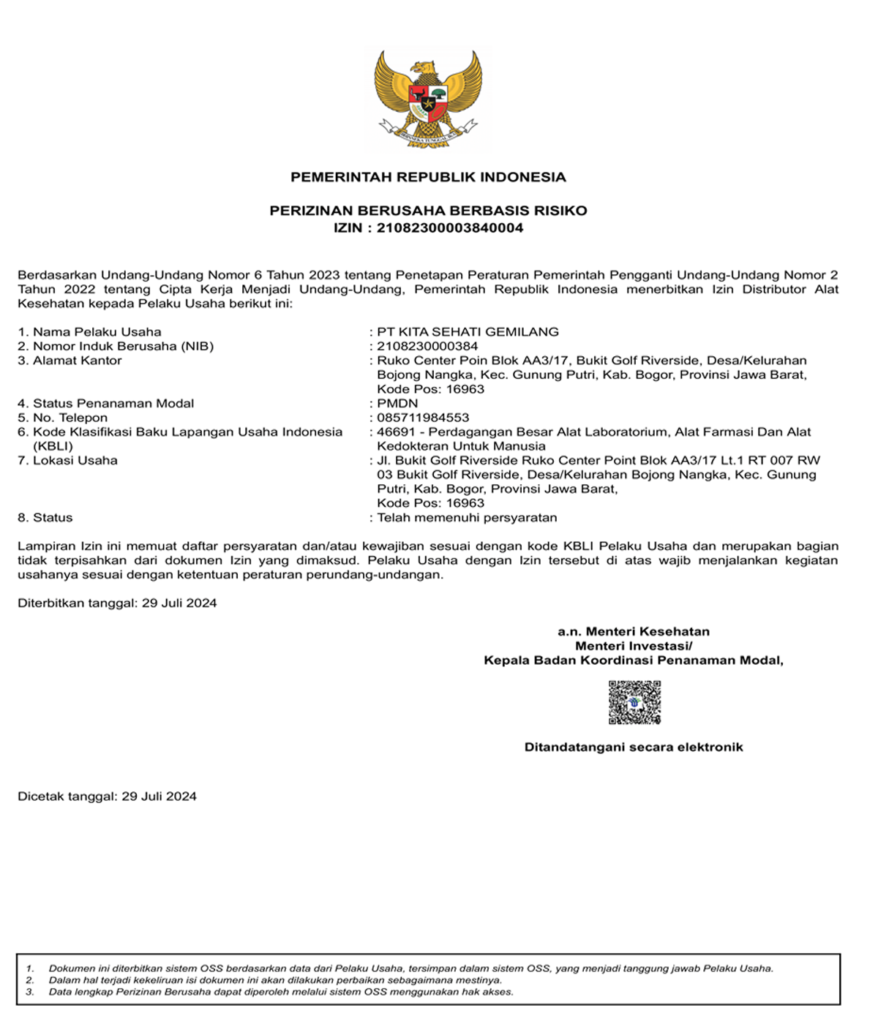 IZIN USAHA BERBASIS RESIKO